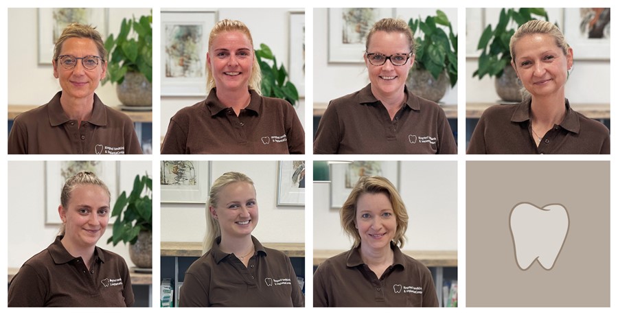 Gruppebillede af personale ho Ringsted Tandklinik